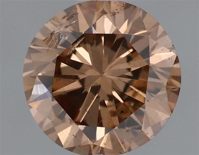 Round Fancy Dark Yellowish Brown Natural Diamond 0.83ct loose diamond