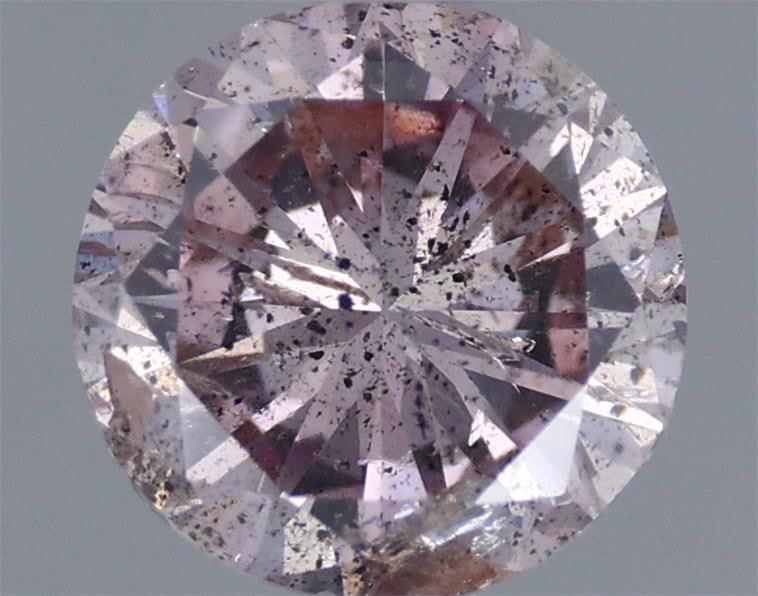 Round Fancy Brownish Purple Pink Natural Diamond 0.44ct loose diamond