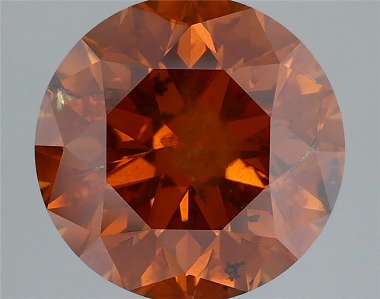 Round Fancy Deep Yellowish Orange Natural Diamond 2.21ct I2 loose diamond