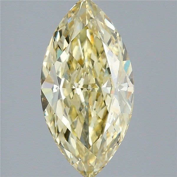 Marquise Fancy Intense Yellow Lab-grown Diamond 2.57ct VVS2 loose diamond
