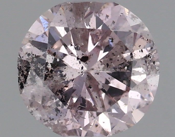 Round Fancy Gray Purple Natural Diamond 0.58ct loose diamond