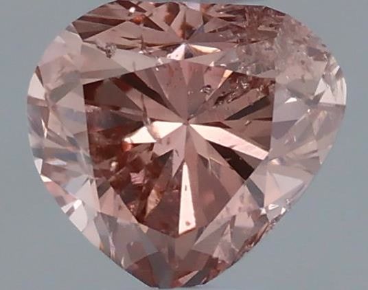 Heart Fancy Brownish Orangey Pink Natural Diamond 0.31ct loose diamond