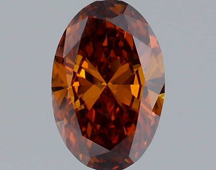 Oval Fancy Deep Brownish Orange Lab-grown Diamond 1.01ct VS1 loose diamond