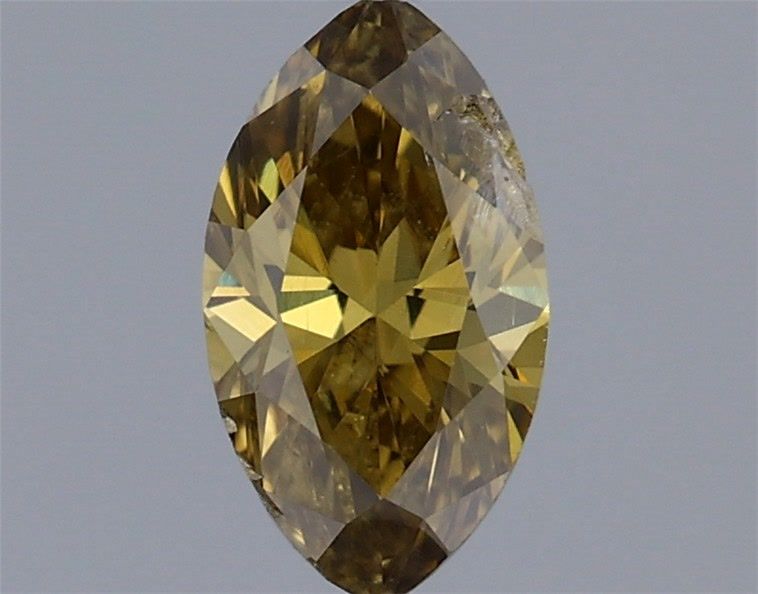 Marquise Fancy Deep Brown Yellow Natural Diamond 0.38ct loose diamond
