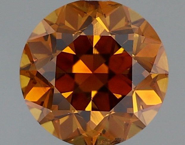 Round Fancy Deep Brown Orange Natural Diamond 1ct SI2 loose diamond