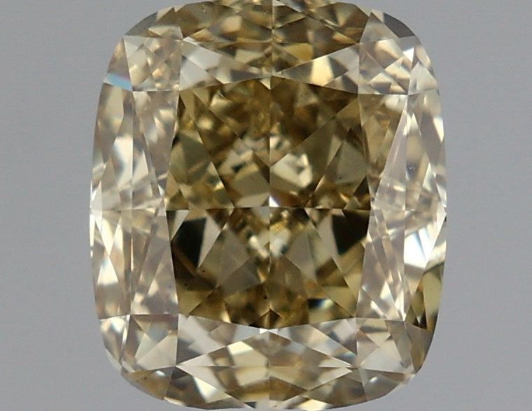 Cushion Fancy Intense Gray Yellow Lab-grown Diamond 1.52ct VS1 loose diamond