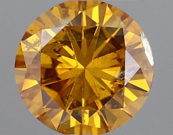 Round Fancy Deep Yellow Orange Natural Diamond 0.23ct loose diamond