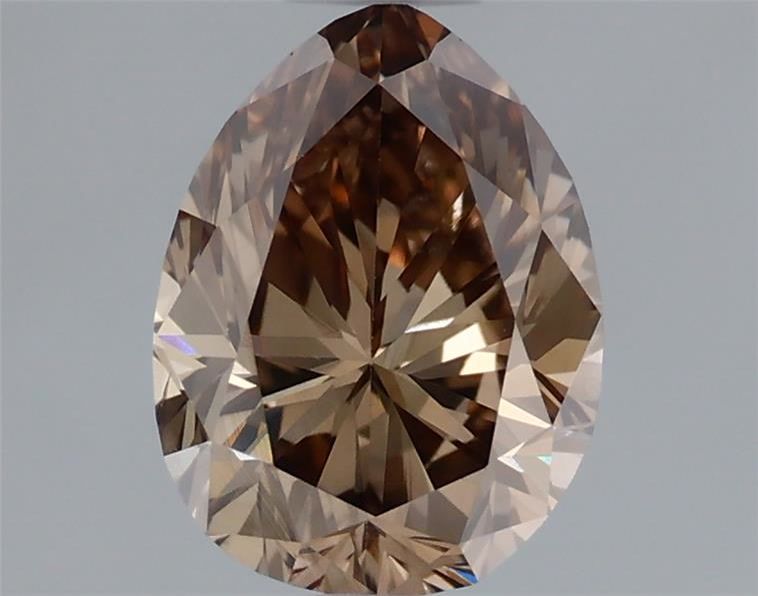 Pear Fancy Dark Orangey Brown Natural Diamond 1.01ct loose diamond