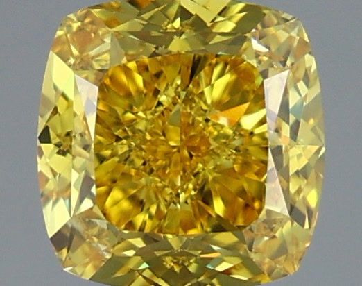 Cushion Fancy Vivid Yellow Lab-grown Diamond 2.15ct VVS2 loose diamond