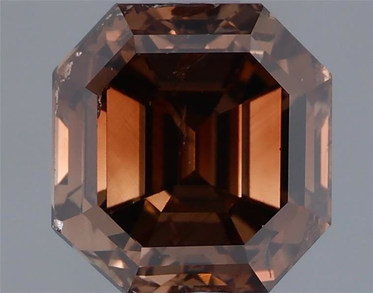 Square Emerald Fancy Dark Orangey Brown Natural Diamond 1.01ct loose diamond