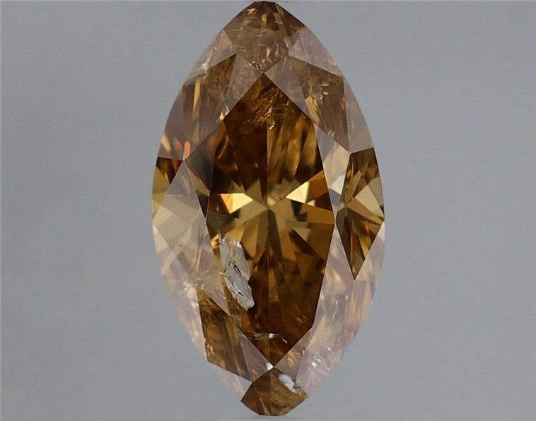 Marquise Fancy Yellow Brown Natural Diamond 1.06ct loose diamond