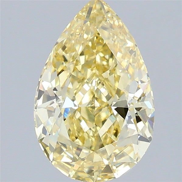 Pear Fancy Intense Yellow Lab-grown Diamond 2.1ct VVS2 loose diamond