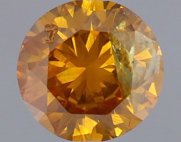 Round Fancy Deep Yellow Orange Natural Diamond 0.32ct loose diamond
