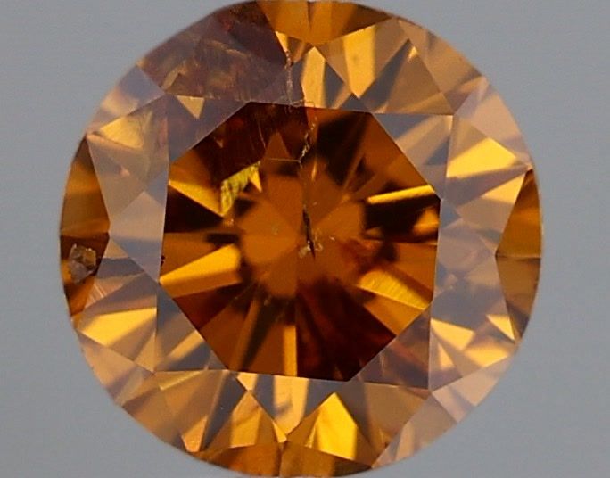 Round Fancy Deep Brownish Yellowish Orange Natural Diamond 0.38ct loose diamond