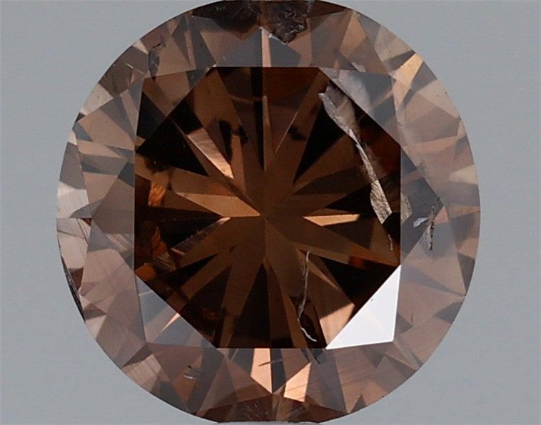 Round Fancy Dark Orangey Brown Natural Diamond 1.41ct loose diamond