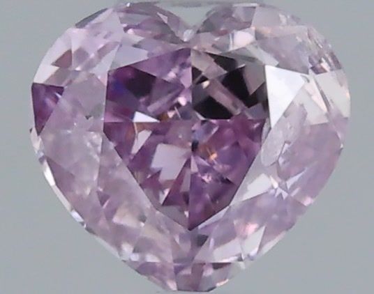 Heart Fancy Pink Purple Natural Diamond 0.2ct I2 loose diamond