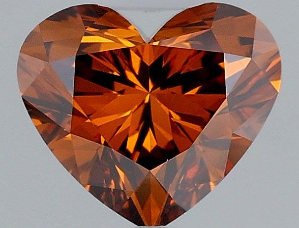 Heart Fancy Deep Orange Lab-grown Diamond 1.35ct VVS2 loose diamond