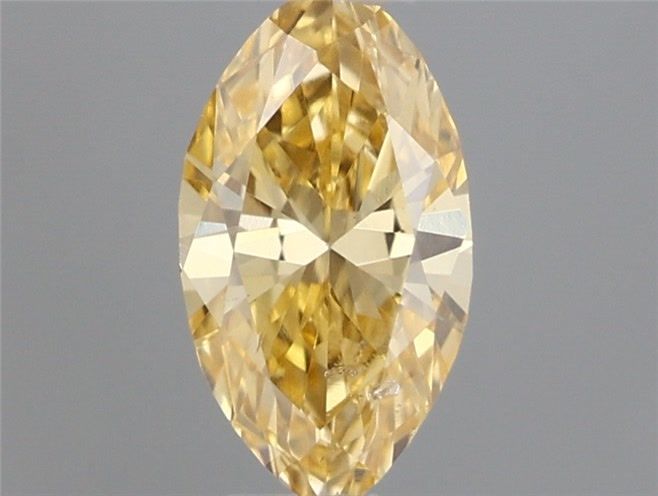Marquise Fancy Intense Orange Yellow Natural Diamond 0.18ct loose diamond