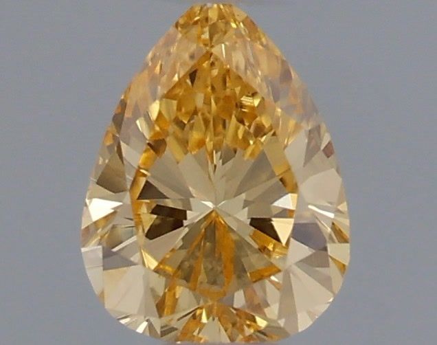 Pear Fancy Intense Yellow Orange Natural Diamond 0.18ct loose diamond