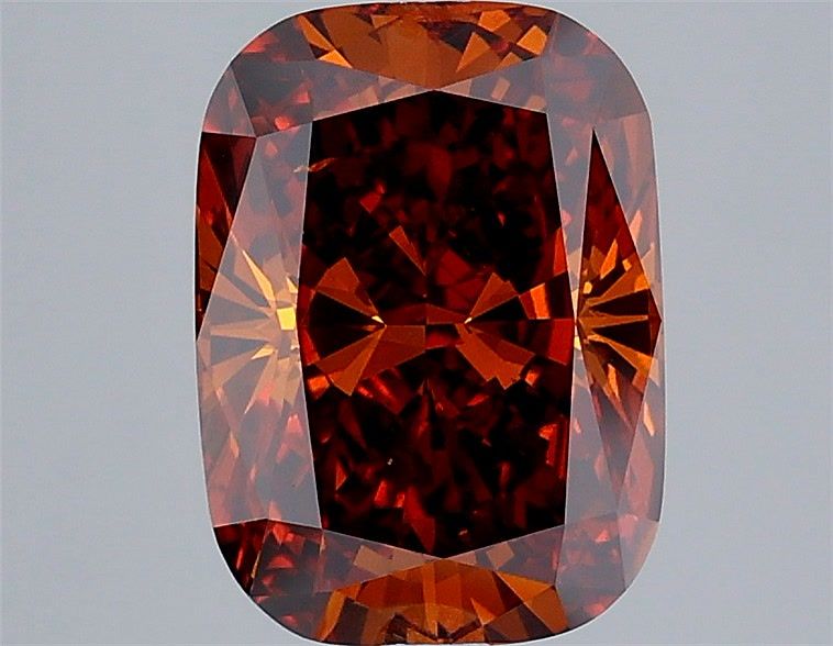 Cushion Fancy Deep Orange Lab-grown Diamond 2.95ct VS2 loose diamond