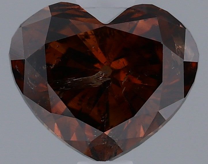 Heart Fancy Dark Orangey Brown Natural Diamond 1.07ct loose diamond