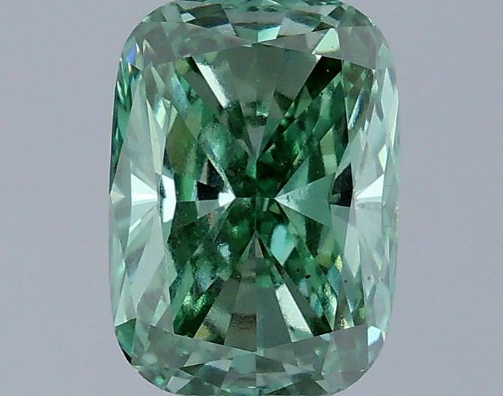 Cushion Fancy Vivid Green Lab-grown Diamond 2.05ct VS1 loose diamond
