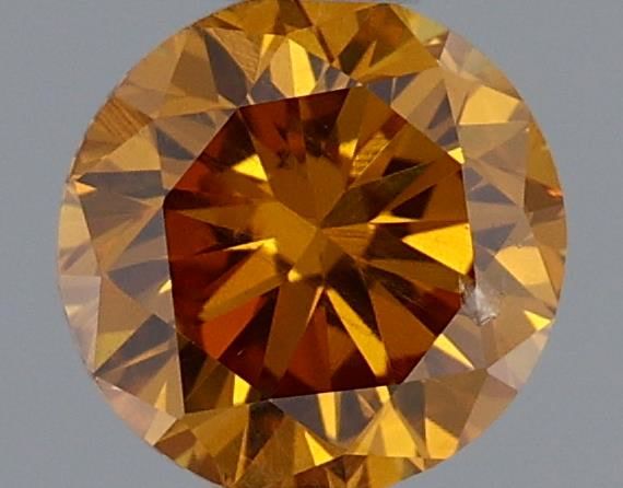 Round Fancy Deep Yellow Orange Natural Diamond 0.32ct loose diamond