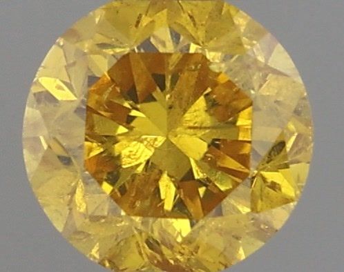 Round Fancy Vivid Orangey Yellow Natural Diamond 0.29ct loose diamond