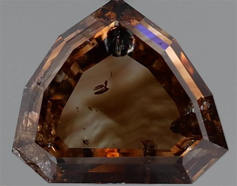Shield Fancy Dark Orangey Brown Natural Diamond 1.11ct loose diamond