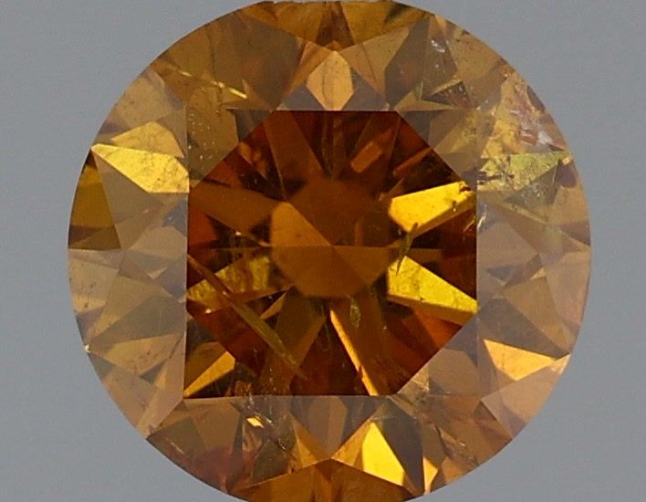 Round Fancy Deep Yellow Orange Natural Diamond 1.3ct I2 loose diamond
