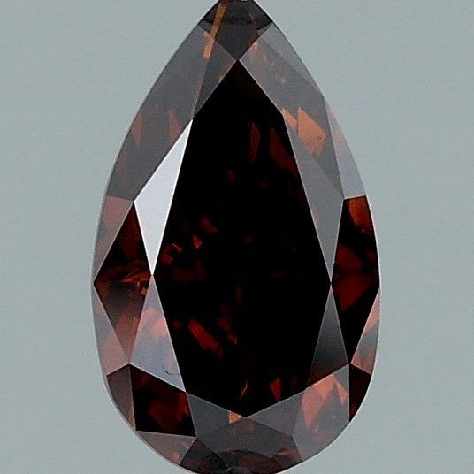 Pear Fancy Dark Orangey Brown Natural Diamond 0.74ct SI1 loose diamond