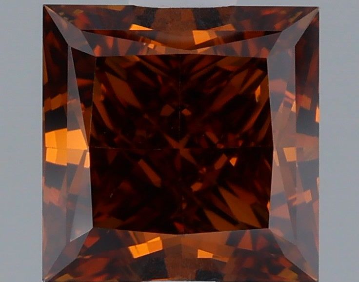 Princess Fancy Deep Brownish Orange Lab-grown Diamond 1.05ct VS1 loose diamond