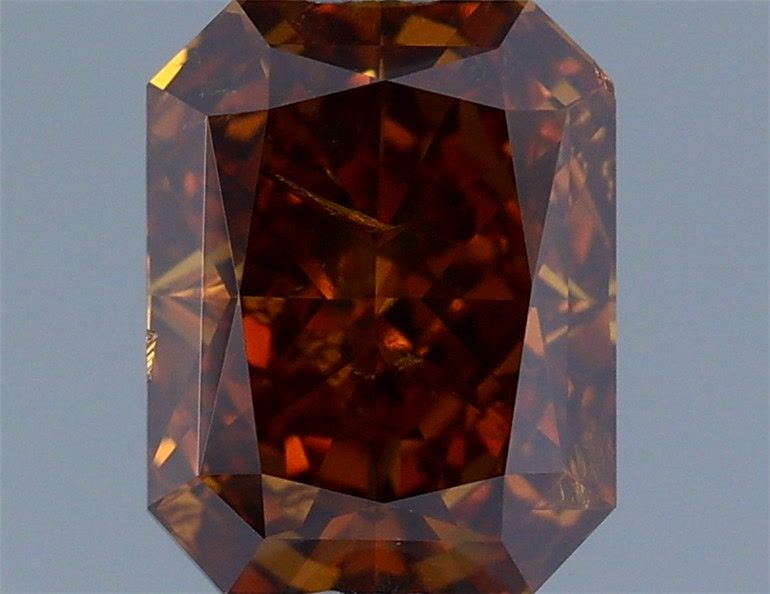 Radiant Fancy Deep Orange Brown Natural Diamond 1.01ct I1 loose diamond