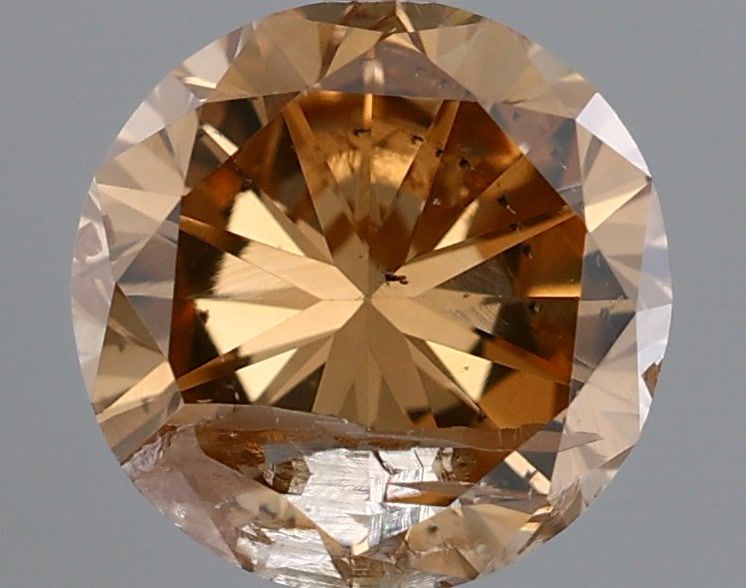 Round Fancy Deep Brownish Yellowish Orange Natural Diamond 0.48ct loose diamond