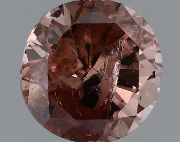 Round Fancy Deep Brown Pink Natural Diamond 0.59ct loose diamond