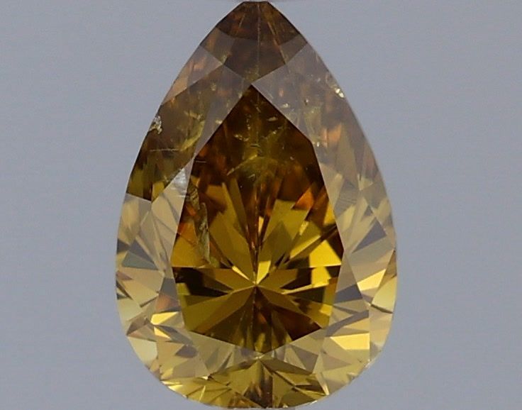 Pear Fancy Deep Brown Yellow Natural Diamond 0.4ct loose diamond
