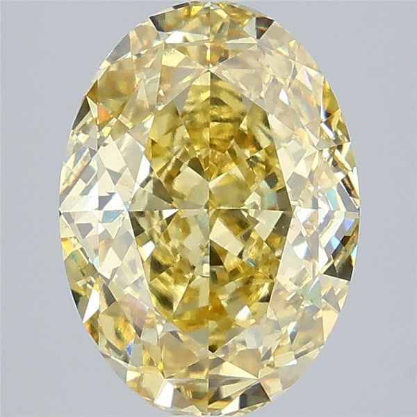 Oval Fancy Intense Yellow Lab-grown Diamond 5.05ct VS2 loose diamond