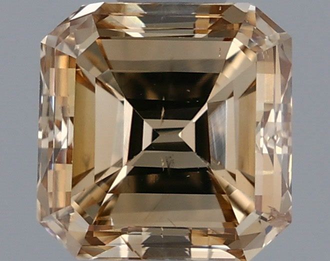 Square Emerald Fancy Brown Yellow Natural Diamond 0.7ct loose diamond