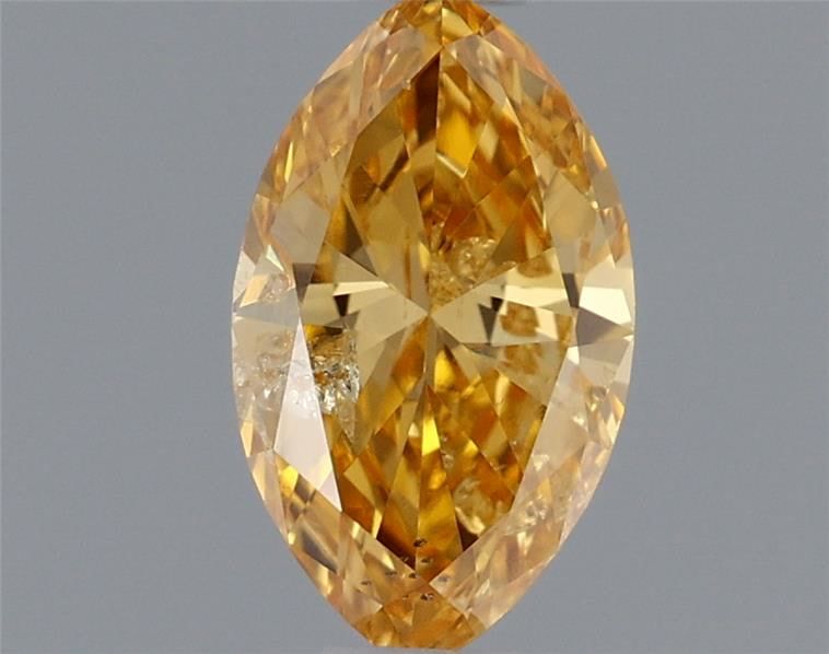 Marquise Fancy Intense Yellow Orange Natural Diamond 0.36ct loose diamond