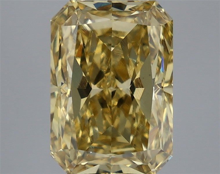 Radiant Fancy Intense Yellow Lab-grown Diamond 4ct VS1 loose diamond