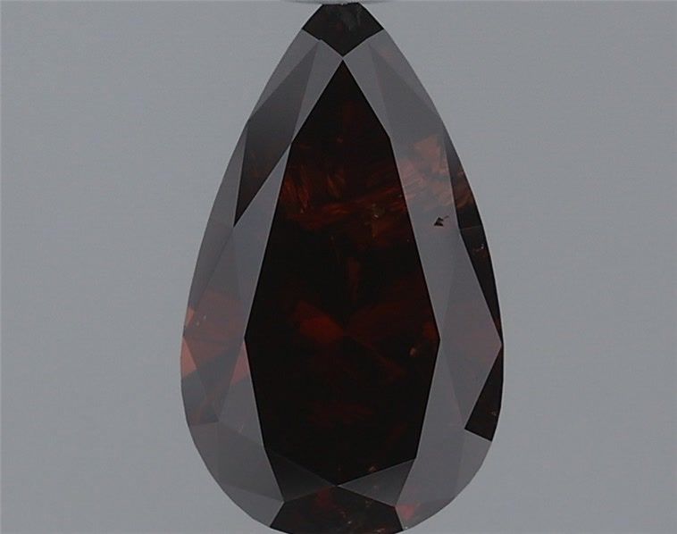 Pear Fancy Dark Orangey Brown Natural Diamond 0.88ct loose diamond
