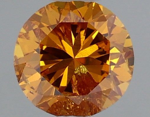 Round Fancy Deep Yellowish Orange Natural Diamond 0.29ct loose diamond