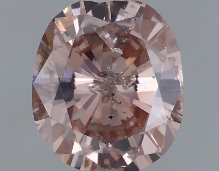 Oval Fancy Brownish Orangey Pink Natural Diamond 0.39ct loose diamond