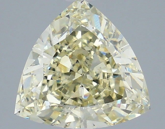 Triangular Fancy Light Yellow Lab-grown Diamond 3.09ct VS1 loose diamond