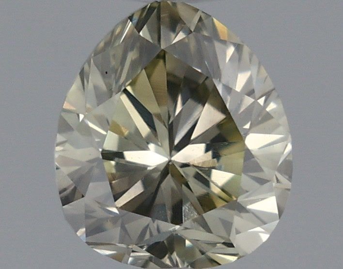 Pear Fancy Greenish Yellow Gray Natural Diamond 0.52ct loose diamond