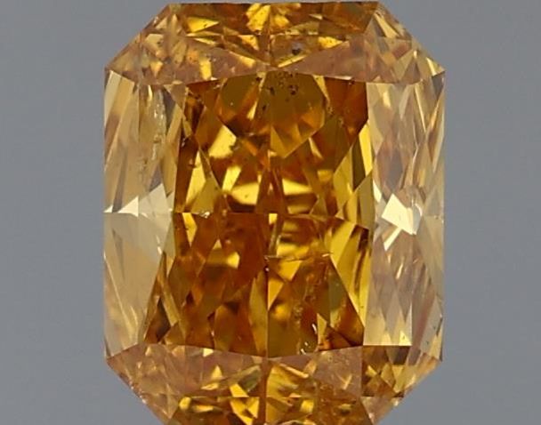 Radiant Fancy Vivid Yellow Orange Natural Diamond 0.7ct I1 loose diamond