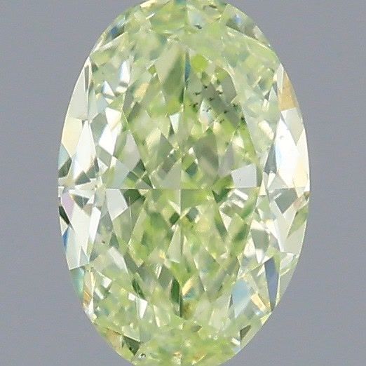 Oval Fancy Light Yellow Green Natural Diamond 0.39ct VS2 loose diamond