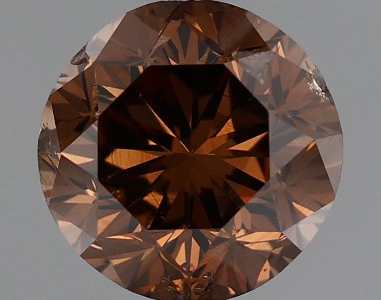 Round Fancy Dark Orangey Brown Natural Diamond 1.14ct loose diamond