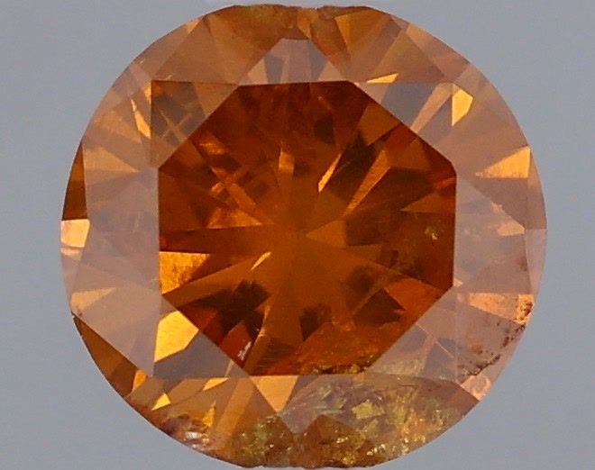 Round Fancy Deep Yellowish Orange Natural Diamond 0.25ct loose diamond
