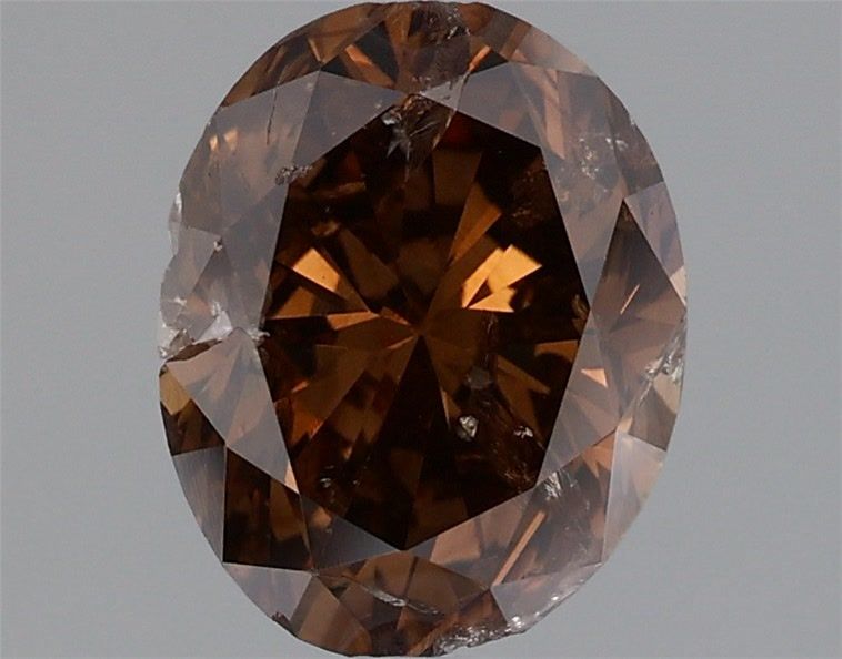 Oval Fancy Dark Orangey Brown Natural Diamond 1.85ct loose diamond